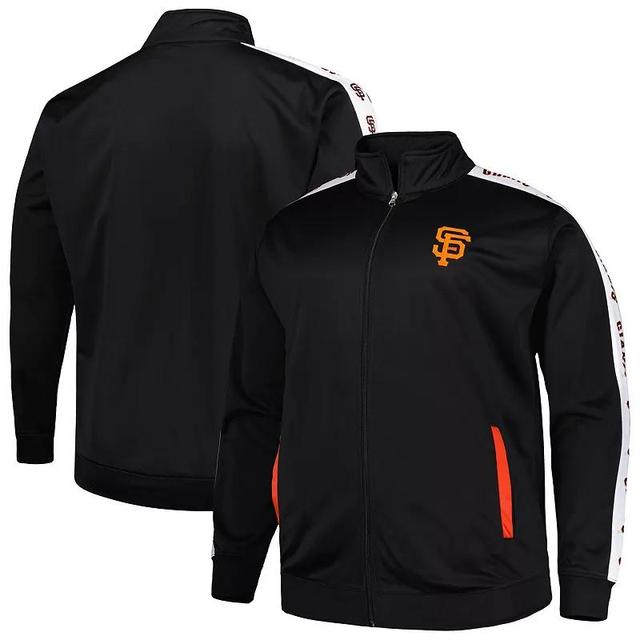 Mens San Francisco Giants Big & Tall Tricot Track Full-Zip Jacket Product Image