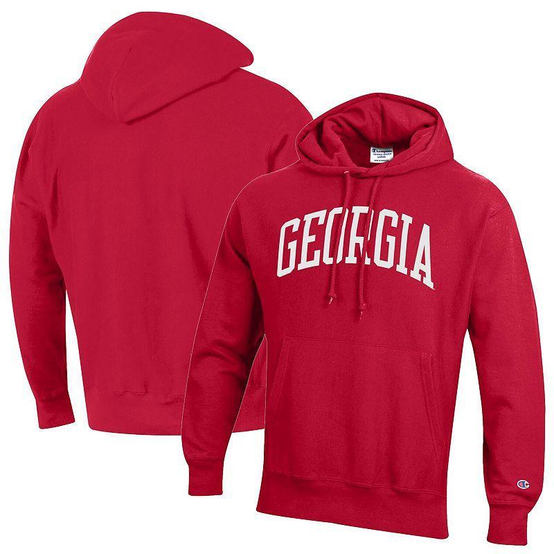 Mens Champion Georgia Bulldogs Team Arch Reverse Weave Pullover Hoodie Product Image