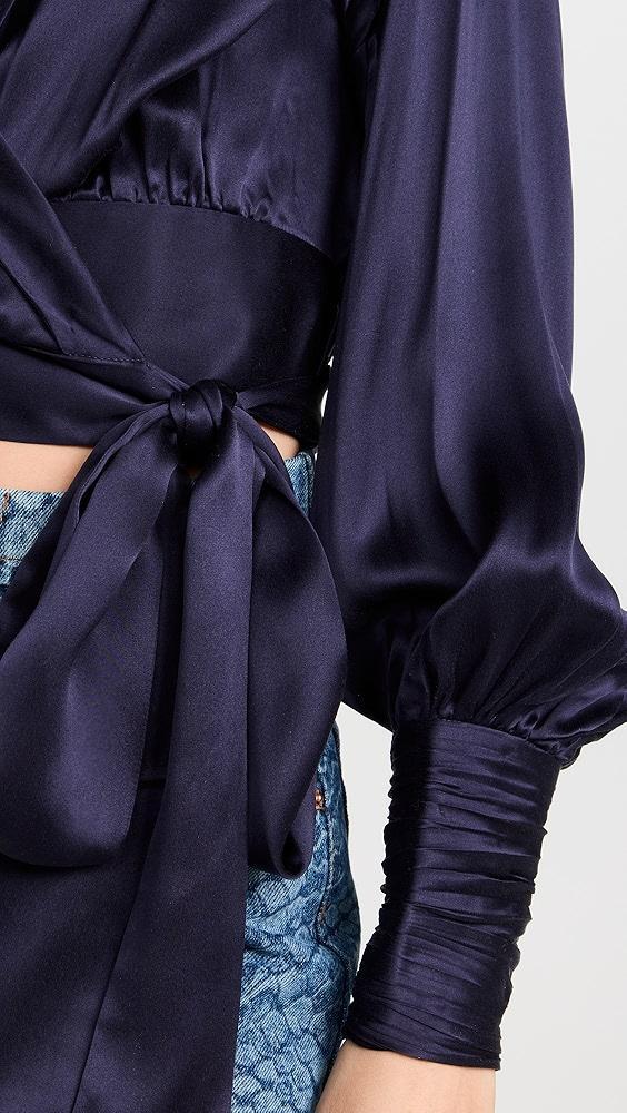 Zimmermann Silk Wrap Blouse | Shopbop Product Image