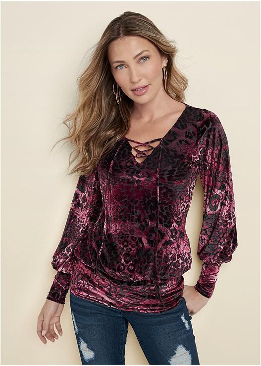 Burnout Velvet Top Product Image