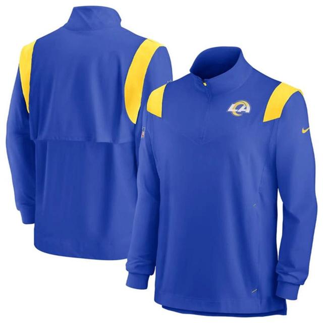 NIKE Men's Repel Coach (nfl Los Angeles Rams) 1/4-zip Jacket In Blue Product Image