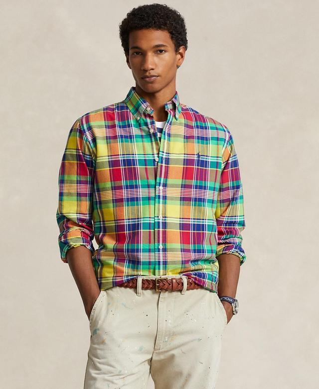 Polo Ralph Lauren Mens Classic-Fit Plaid Oxford Shirt Product Image