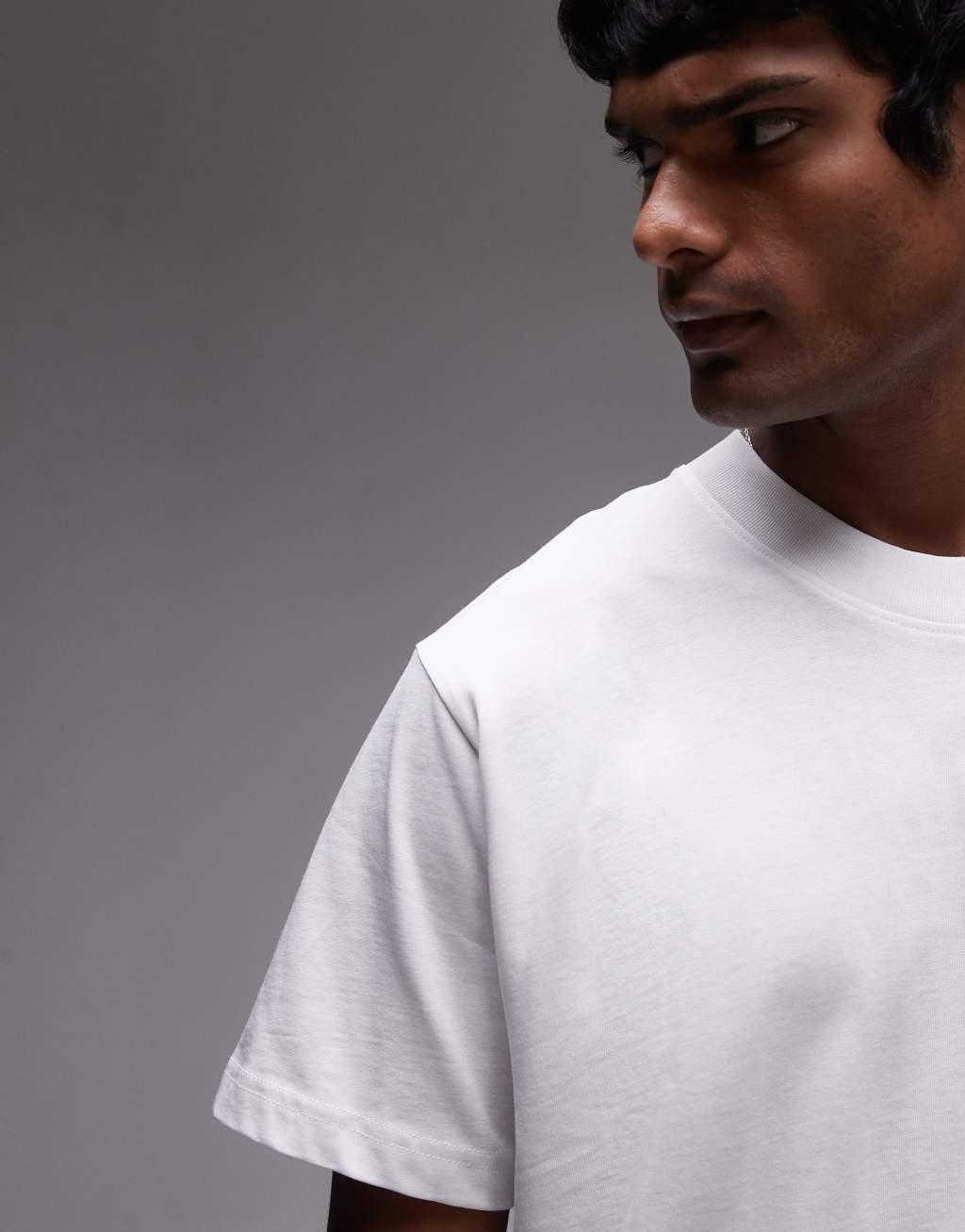 Selected Homme oversized heavyweight T-shirt Product Image