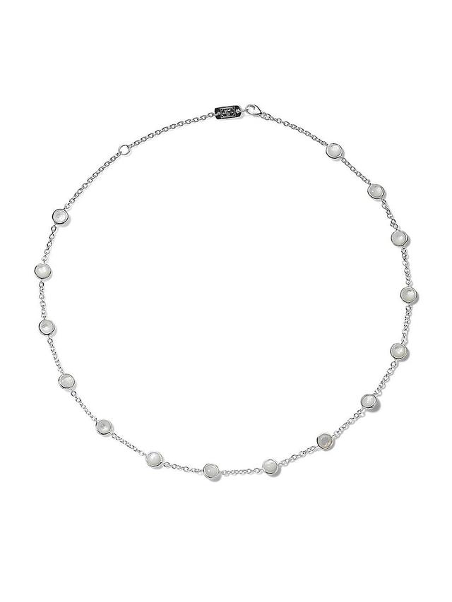 Womens Lollipop Sterling Silver & Mother-Of-Pearl Station Collar Necklace Product Image