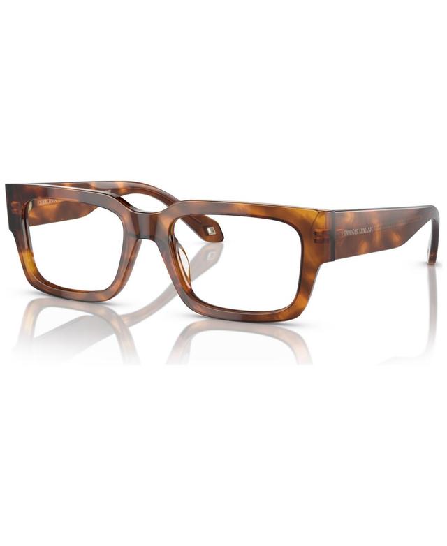 Giorgio Armani s Rectangle Eyeglasses, AR7243U 51 - Gradient Green, Brown Product Image