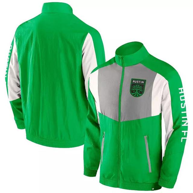 Mens Fanatics Branded Black Austin FC Net Goal Raglan Full-Zip Track Jacket Product Image