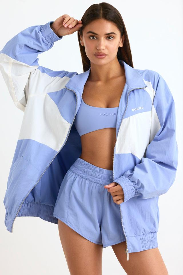 Colourblock Track Jacket in Lavender Blue Product Image