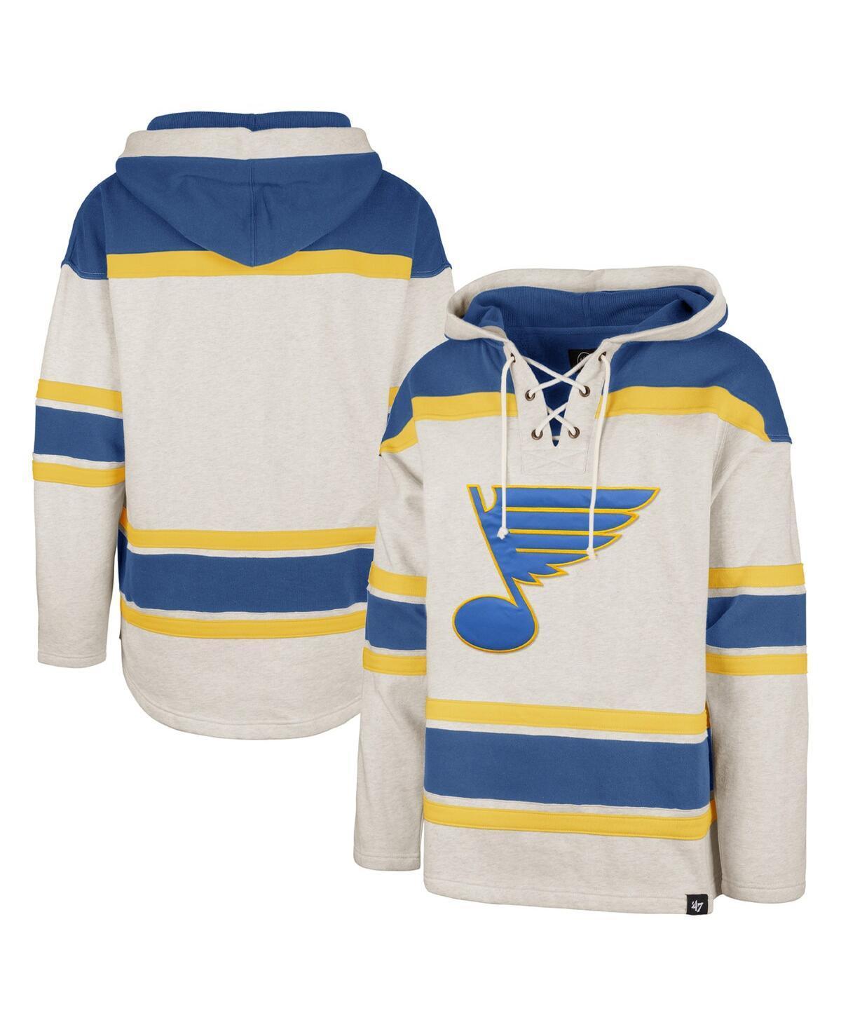 Mens 47 Oatmeal St. Louis Blues Rockaway Lace-Up Pullover Hoodie Product Image