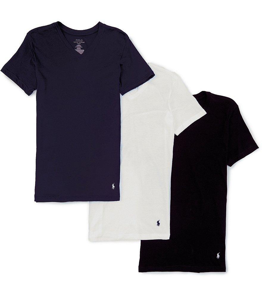 Classic Fit Cotton Wicking V-Neck T-Shirt 3-Pack Product Image