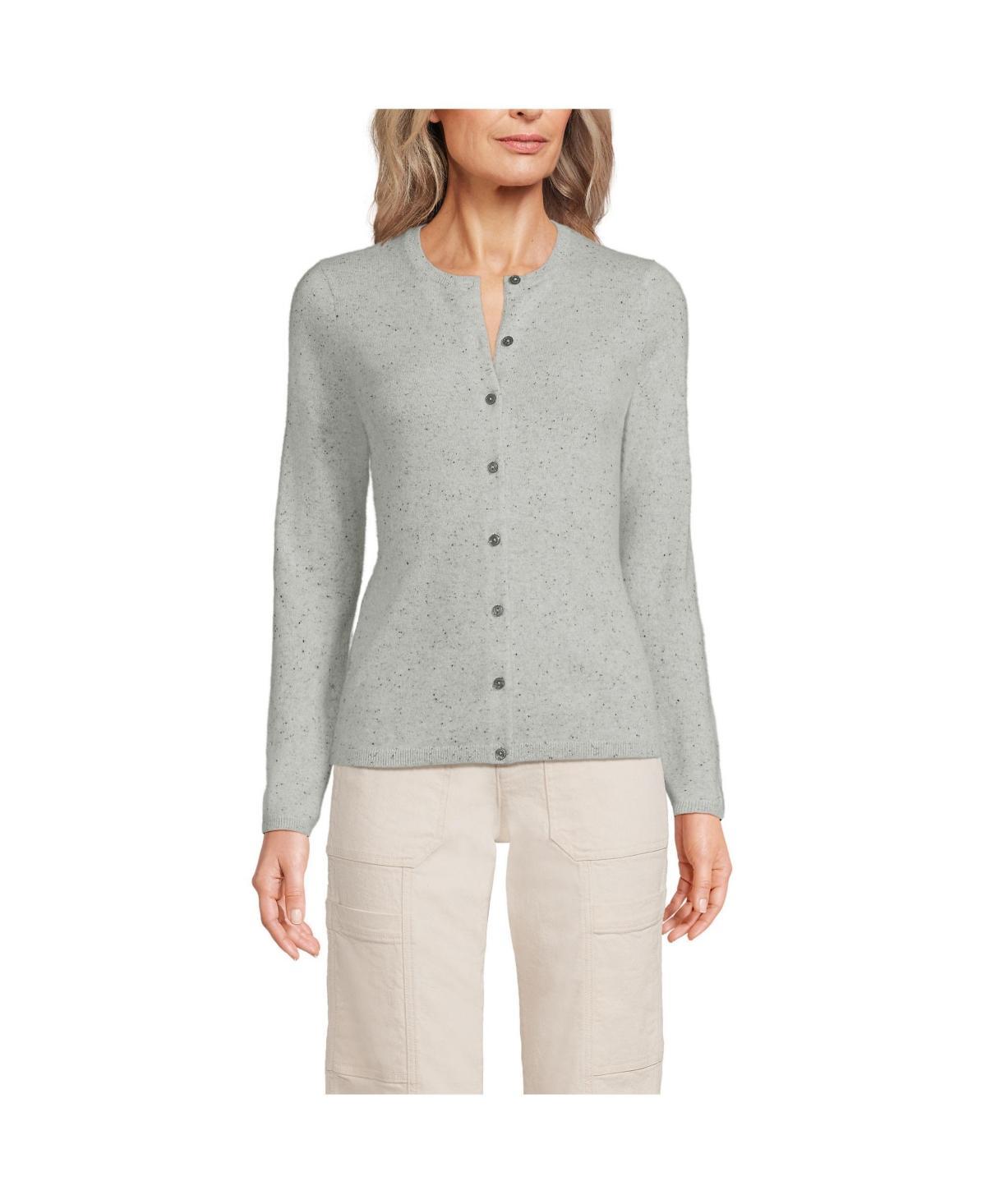 Womens Lands End Classic Cashmere Cardigan Sweater Product Image