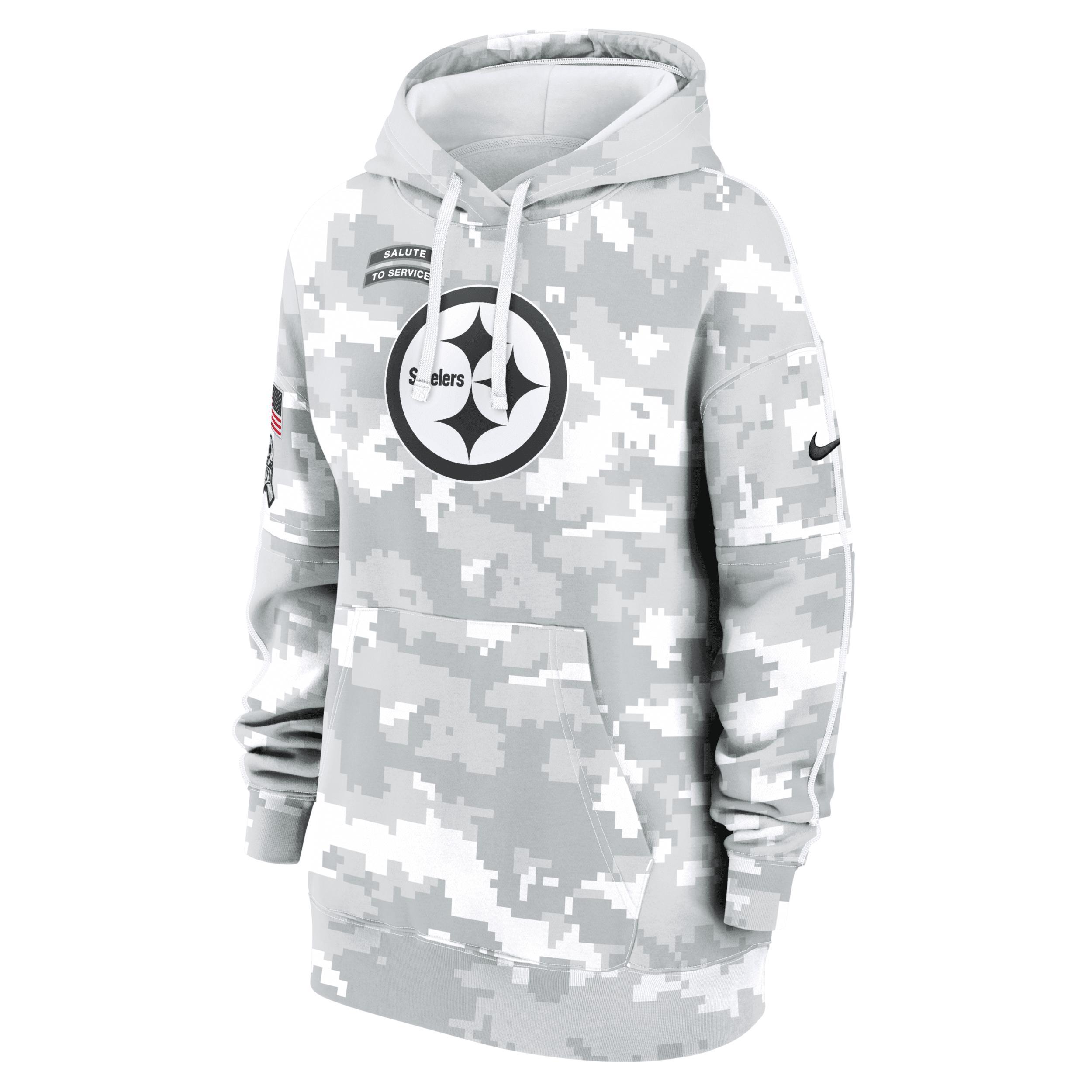 Pittsburgh Steelers Salute to Service Primary Edge Club Nike Womens NFL Pullover Hoodie Product Image