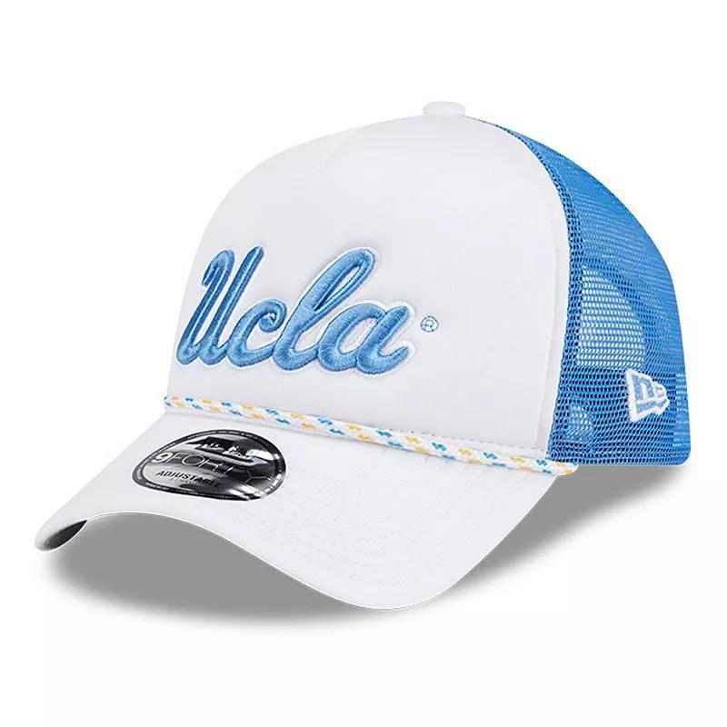 Mens New Era /Blue UCLA Bruins Court Sport Foam A-Frame 9FORTY Adjustable Trucker Hat Product Image