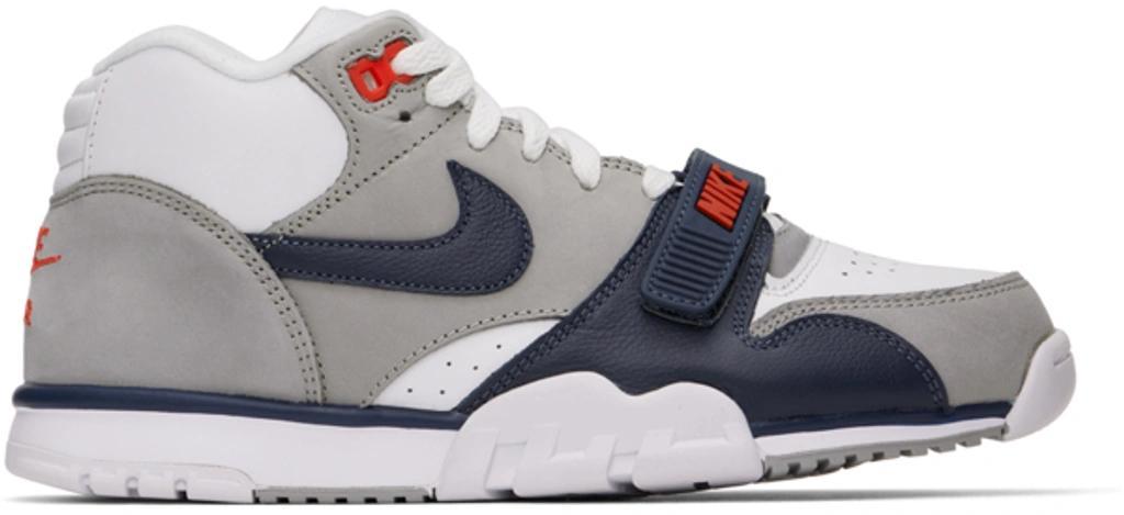 Air Trainer 1 Leather High-top Trainers In Grey Product Image