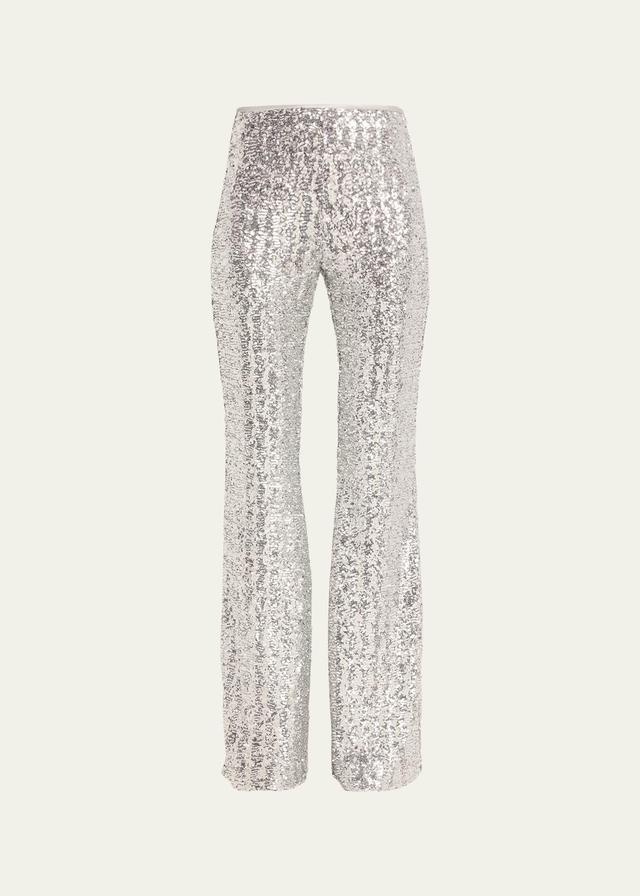 Stretch Sequin Flare Pants Product Image