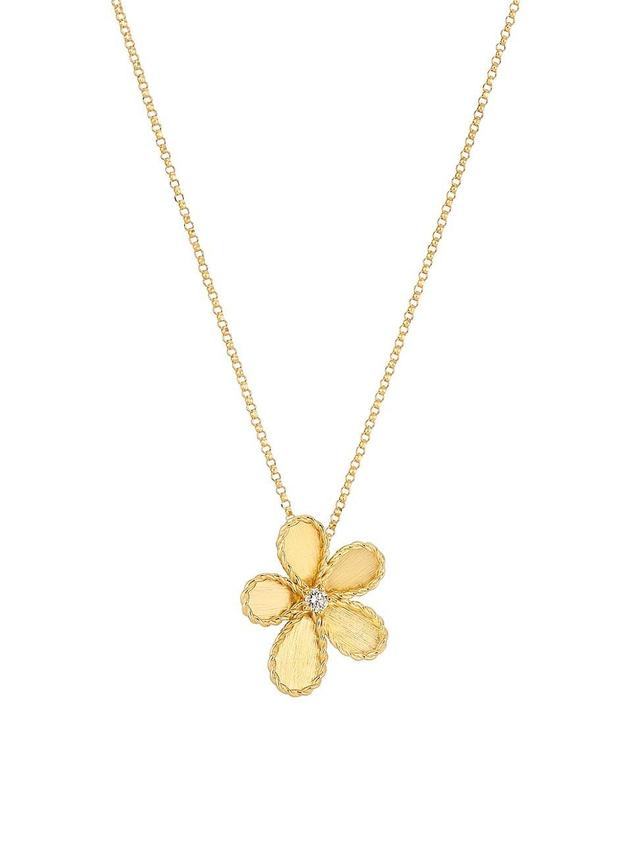 Womens Jasmine 18K Yellow Gold & 0.06 TCW Diamond Flower Necklace Product Image