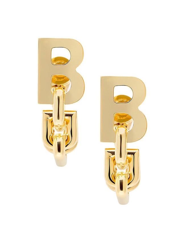 Balenciaga - B-link Chain Earrings - Womens - Gold Product Image