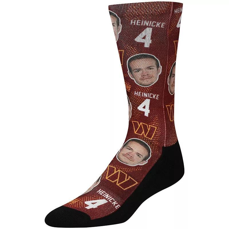 Mens Rock Em Socks Taylor Heinicke Washington Commanders Football Guy Crew Socks Product Image