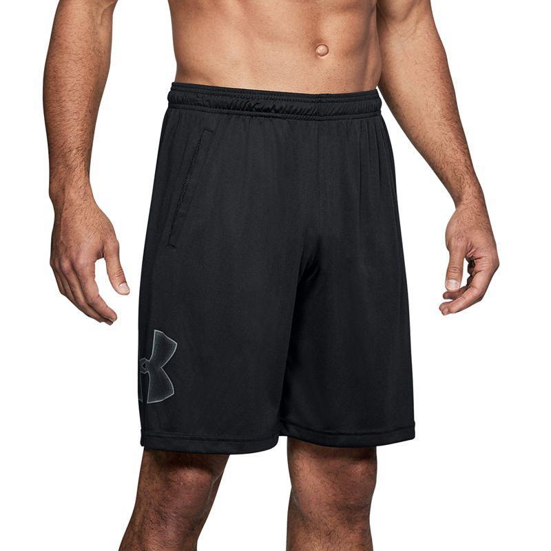 Big & Tall Under Armour Tech Graphic Shorts, Mens Black Grey Product Image