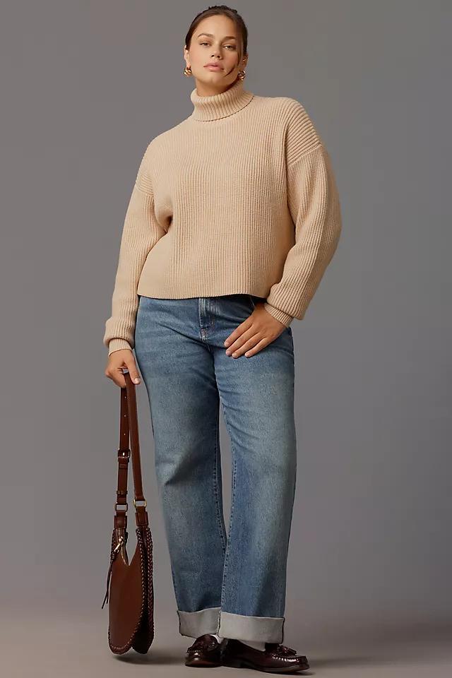 Good American Cozy Ribbed Turtleneck Sweater Product Image