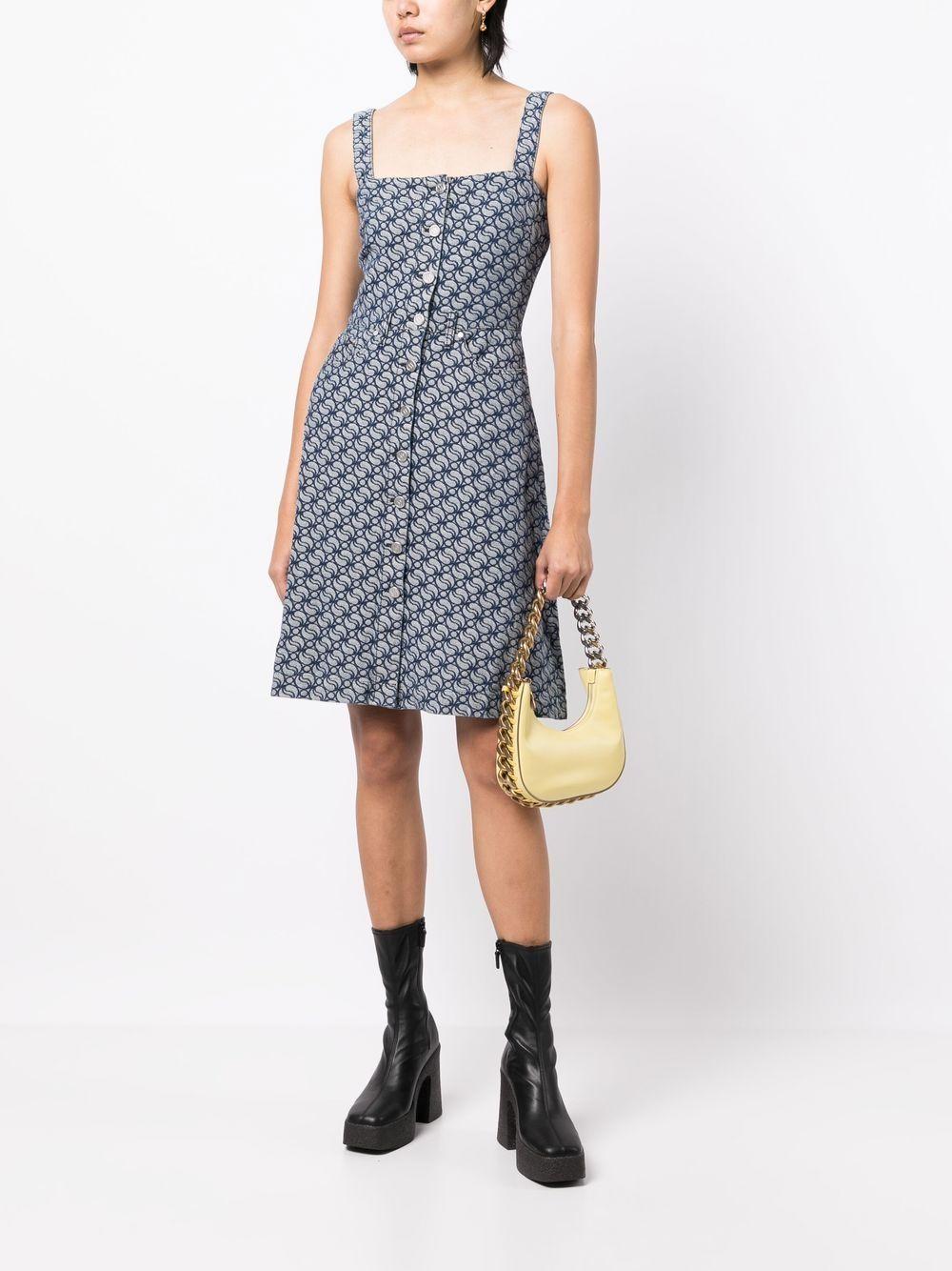 S Wave All Over Denim Jacquard Linda Dress In Blue product image