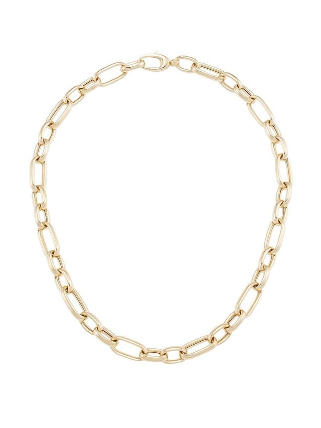 Womens 14K Yellow Gold Oval-Link Chain Necklace Product Image