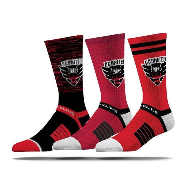 Mens Strideline D.C. United Premium 3-Pack Knit Crew Socks Set Product Image