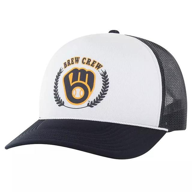 Mens 47 Milwaukee Brewers Retro Region Foam Trucker Adjustable Hat, Blue Product Image