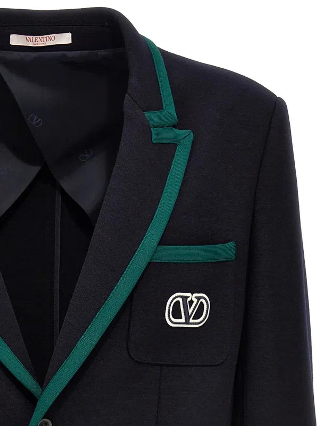 VALENTINO Garavani  'v Logo Signature' Blazer In Black Product Image