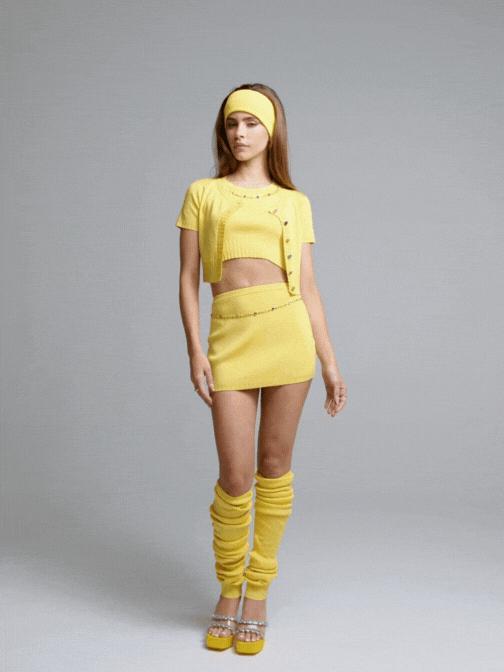 Kennedy Knit Top Set (Yellow) Product Image