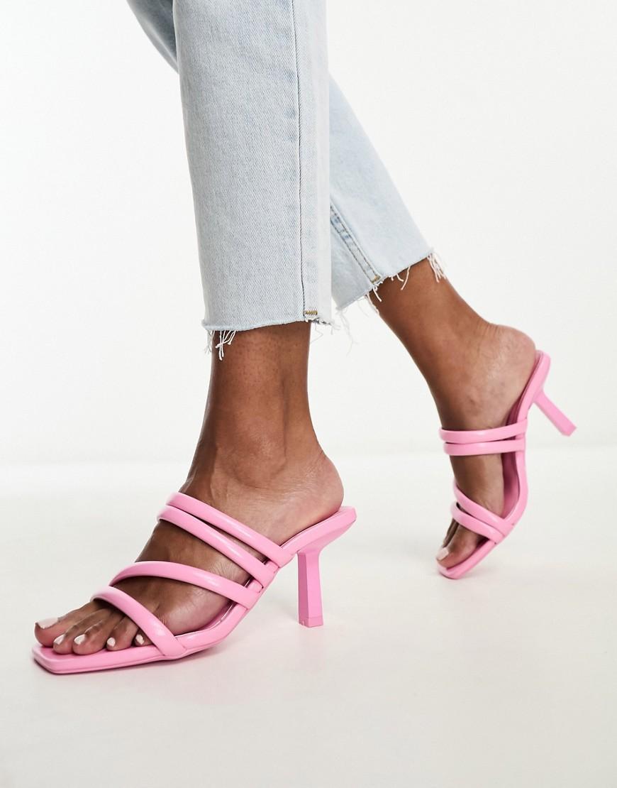 Bershka strap detail heeled mules Product Image