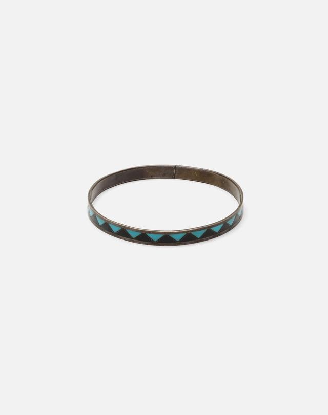 70s Sterling Silver Enamel Bangle Female Product Image