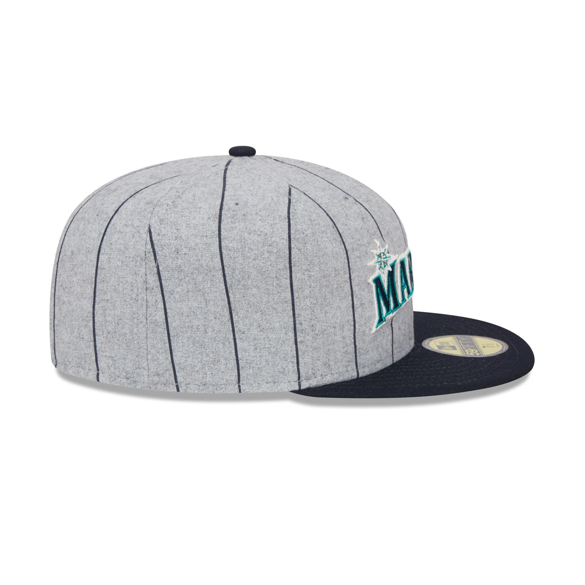 Seattle Mariners Heather Pinstripe 59FIFTY Fitted Hat Male Product Image