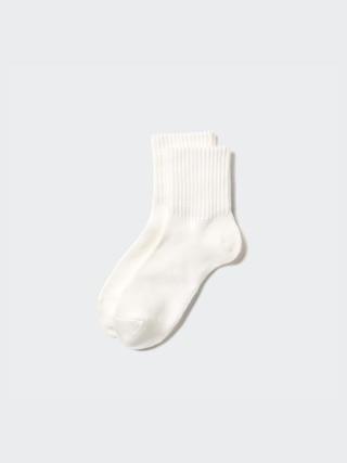 Mens Soft Pile Half Socks White US8-US11 UNIQLO US Product Image