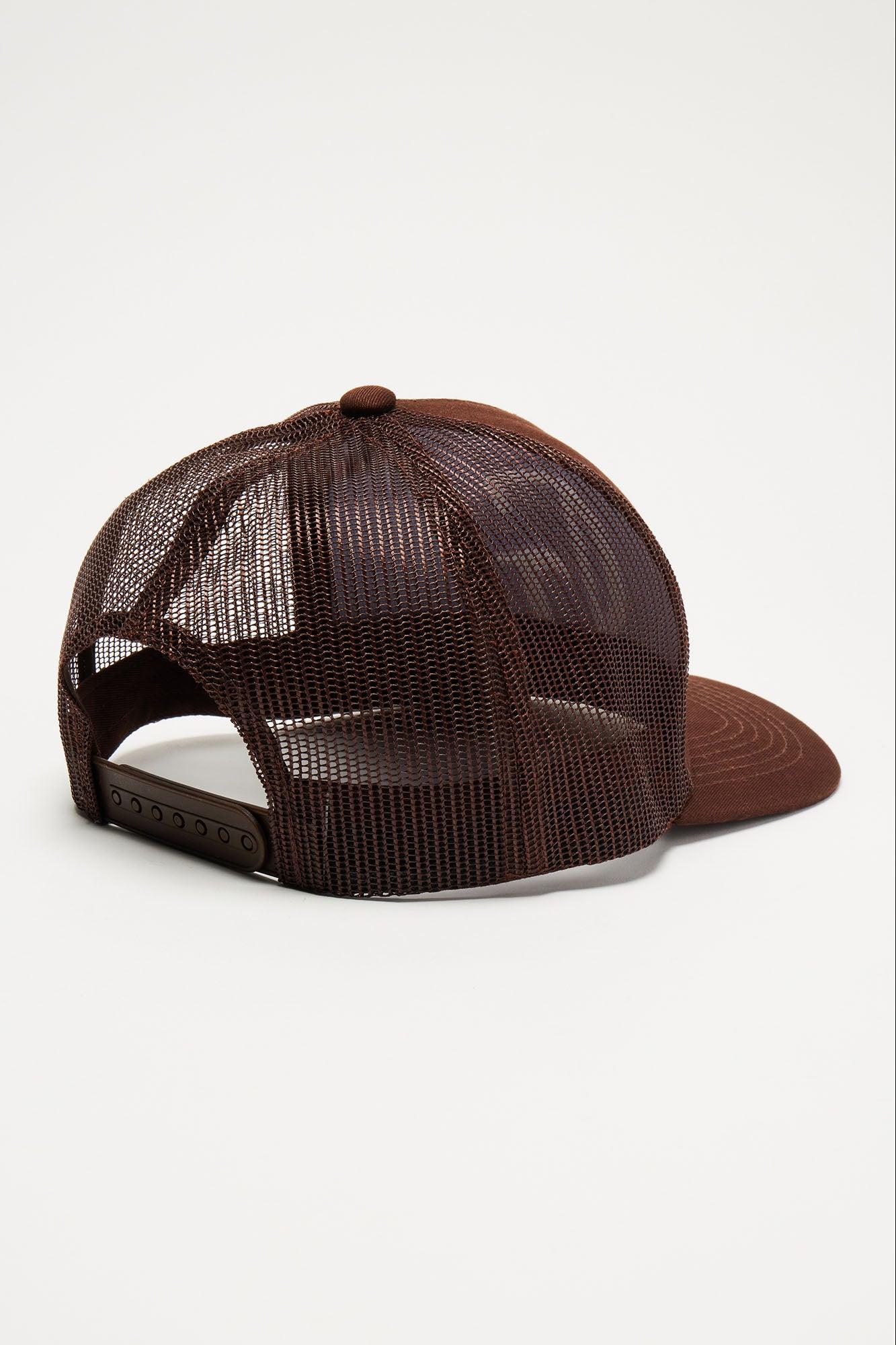 Georgia Twill Trucker Hat - Dark Brown Product Image