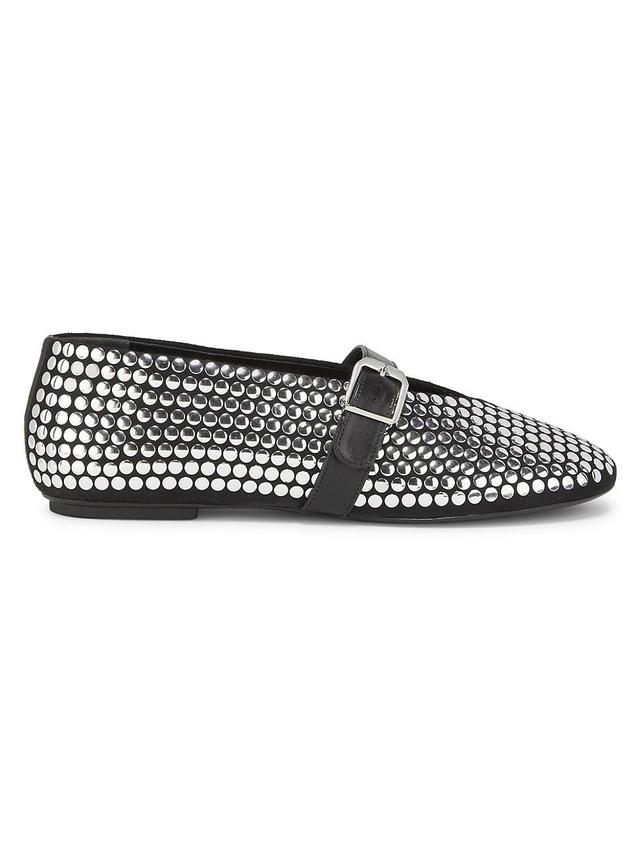 Womens Eiza Studded Leather Ballet Flats Product Image