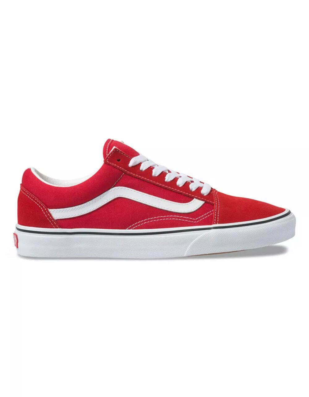 VANS Old Skool Racing Red & True White Shoes Product Image