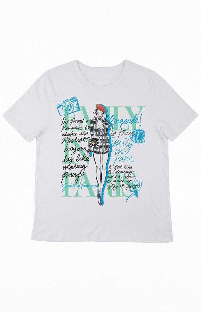 Womens Emily In Paris Newspaper T-Shirt Product Image