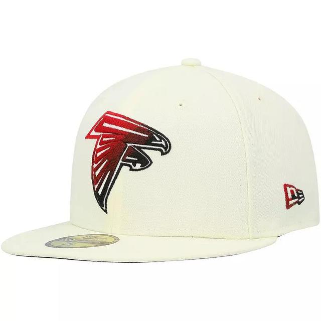 Mens New Era Cream Atlanta Falcons Chrome Color Dim 59FIFTY Fitted Hat Product Image