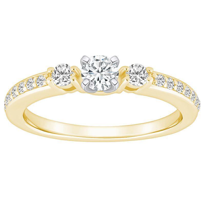 Alyson Layne 14k Gold 1/2 Carat T.W. Diamond Round Cut Engagement Ring, Womens White Product Image