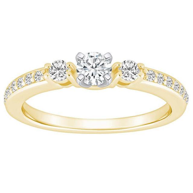 Alyson Layne 14k Gold 1/2 Carat T.W. Diamond Round Cut Engagement Ring, Womens 14k Two Tone Gold Product Image