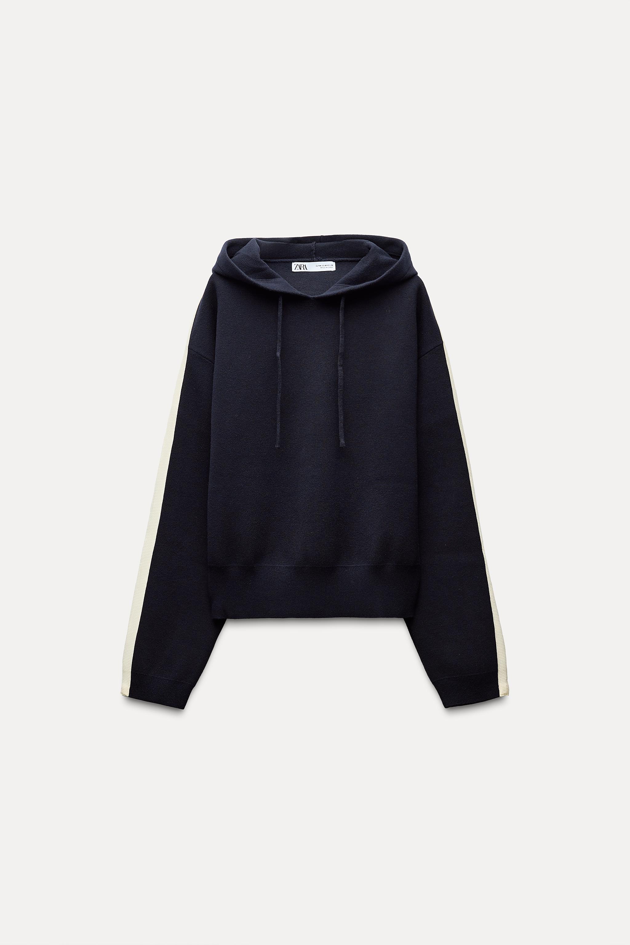 KNIT SWEATSHIRT WITH SIDE STRIPE Product Image