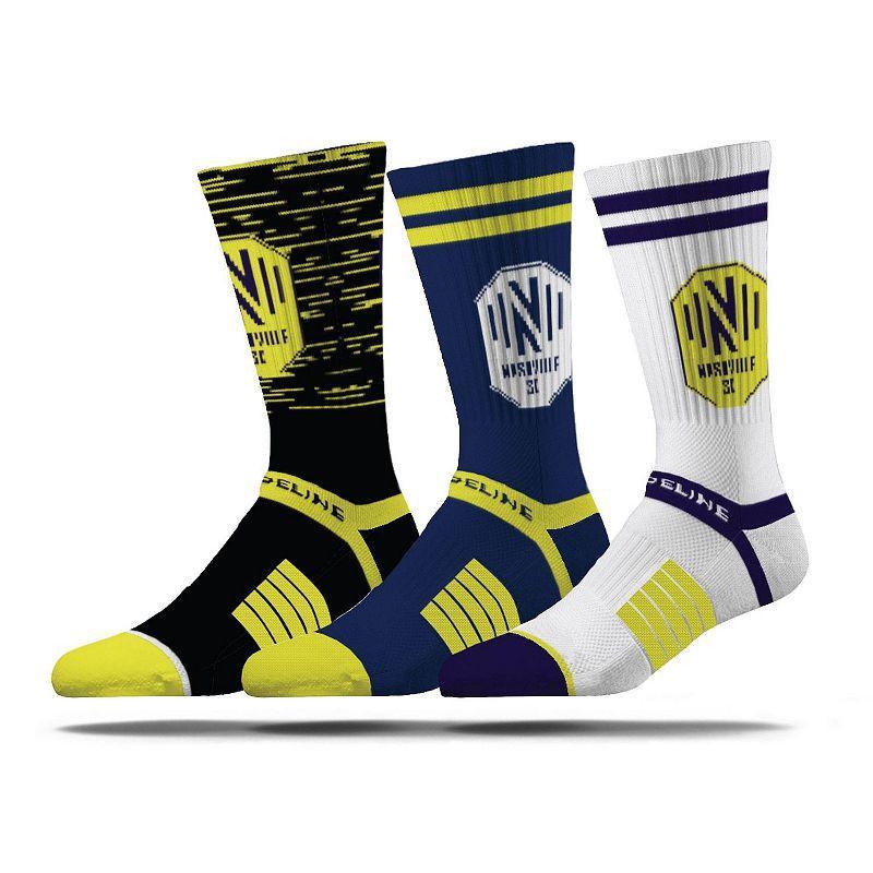 Mens Strideline Nashville SC Premium 3-Pack Knit Crew Socks Set Product Image