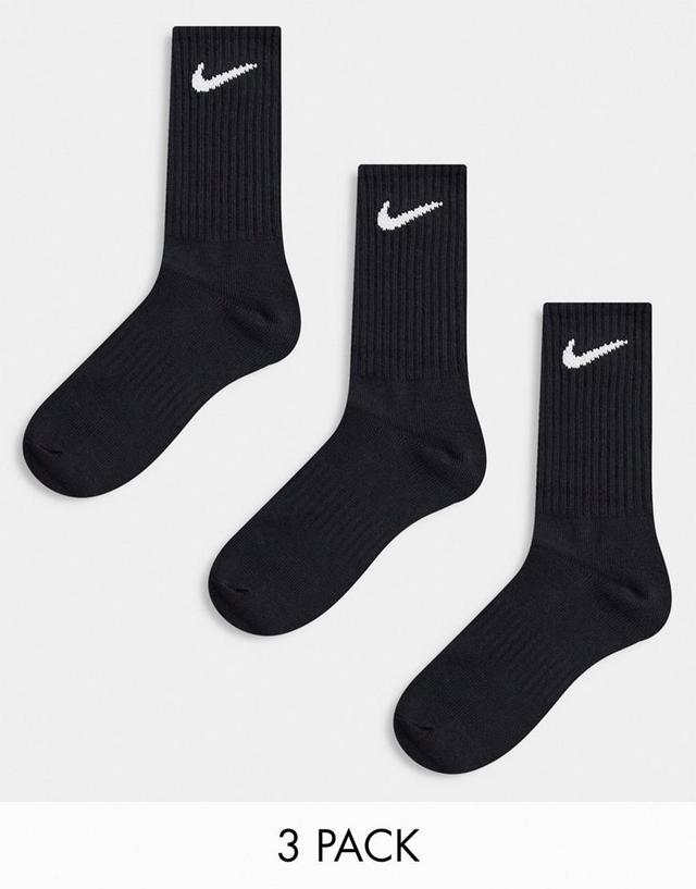 NIKE Everyday Lightweight 3 Pack Socks In Black Product Image