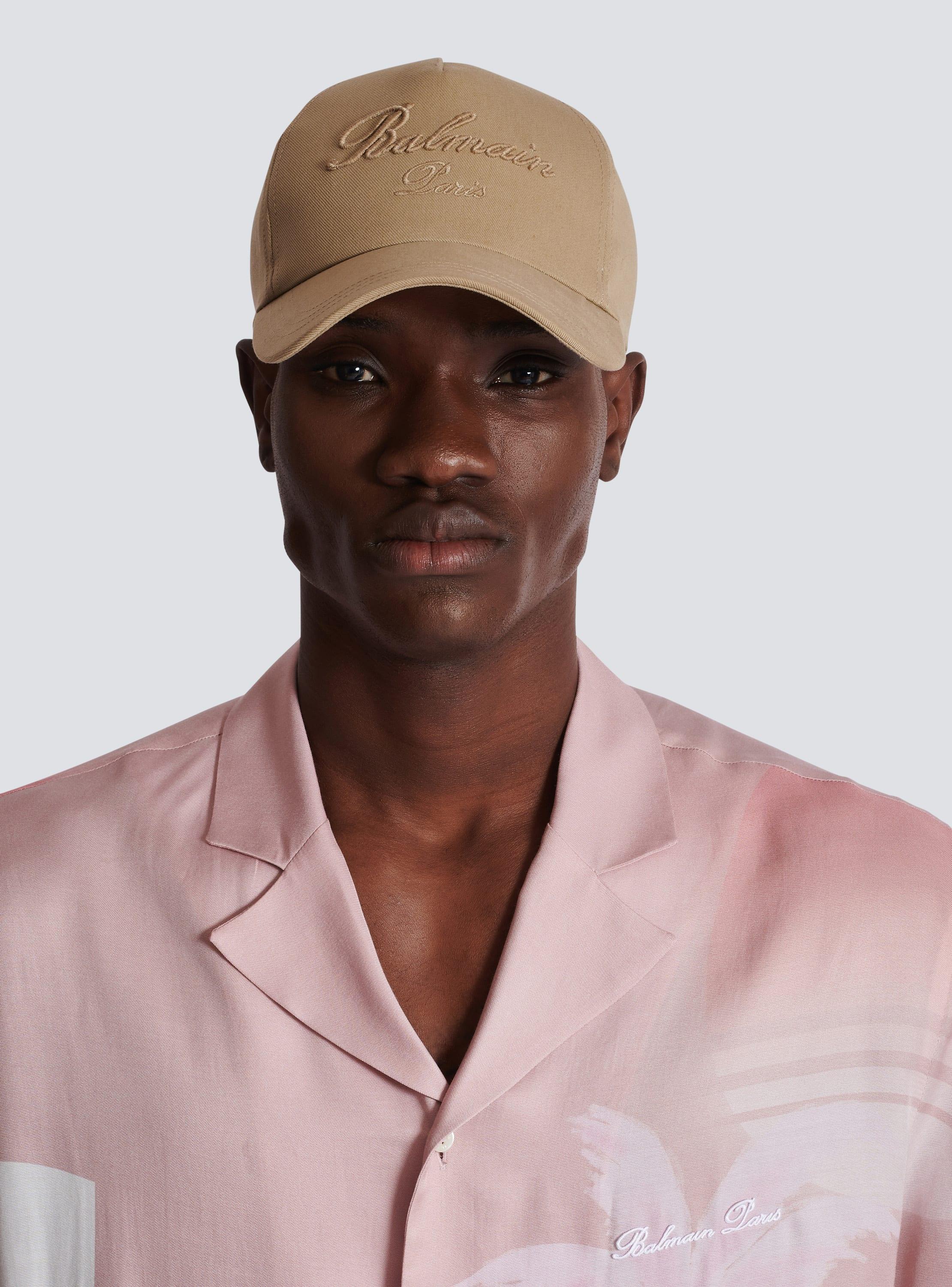 Cotton cap with Balmain Signature embroidery Product Image