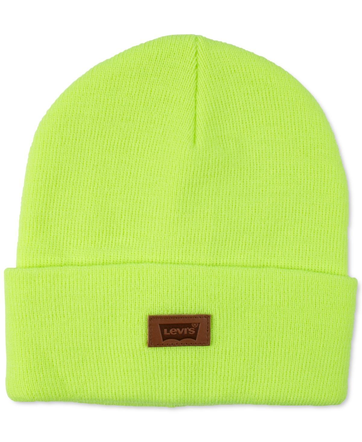 Levis All Season Comfy Leather Logo Patch Hero Beanie Product Image