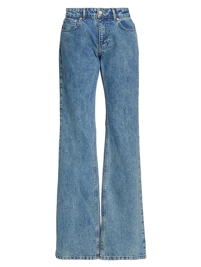 Womens Bootcut Mid-Rise Jeans Product Image