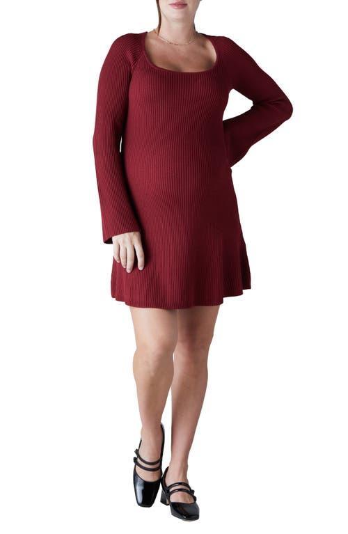 Ingrid & Isabel Rib Long Sleeve Maternity Sweater Minidress Product Image