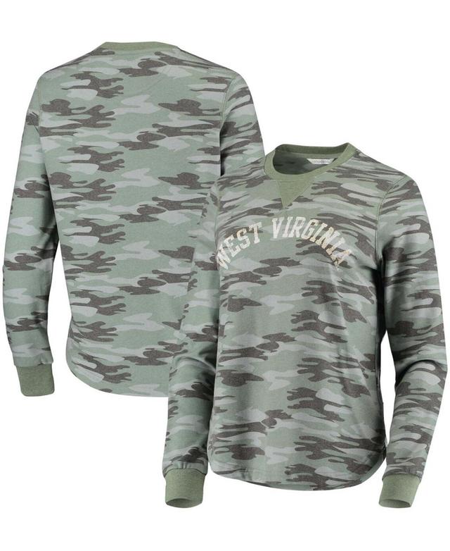 Womens Camo West Virginia Mountaineers Comfy Pullover Sweatshirt Product Image