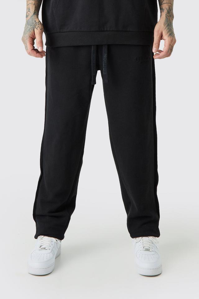 Tall EDITION Oversized Pintuck Detail Heavyweight Jogger | boohooMAN USA Product Image