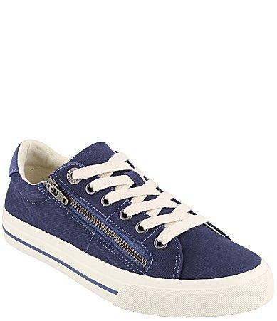 Taos Footwear Z-Soul Canvas Oxford Zip Detail Sneakers Product Image